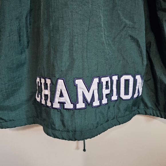 Champion Forest Green Zip-Up Jacket Vintage Size XL - Picture 9 of 11